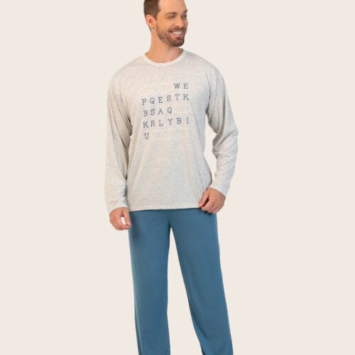 PIJAMA MASCULINO COM ESTAMPARIA