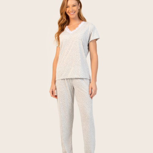 PIJAMA CALÇA COMPRIDA BLUSA MEIA MANGA