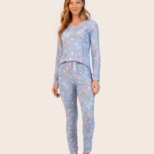 PIJAMA CANELADO ESTAMPADO