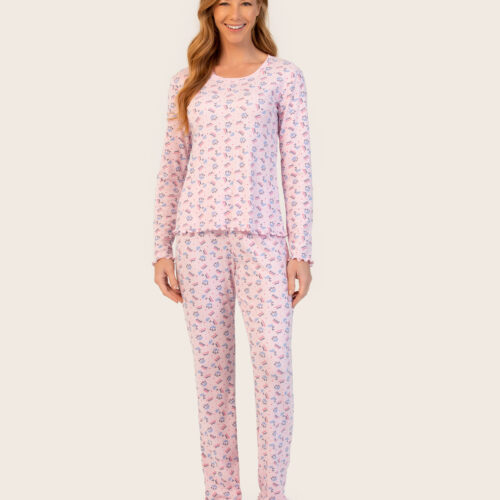 PIJAMA CANELADO ESTAMPADO