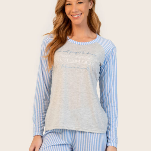 PIJAMA COM MANGA RAGLAN