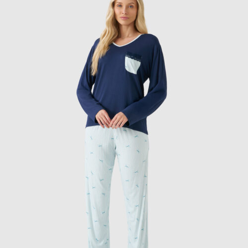 Pijama Viscolycra Com Bolso