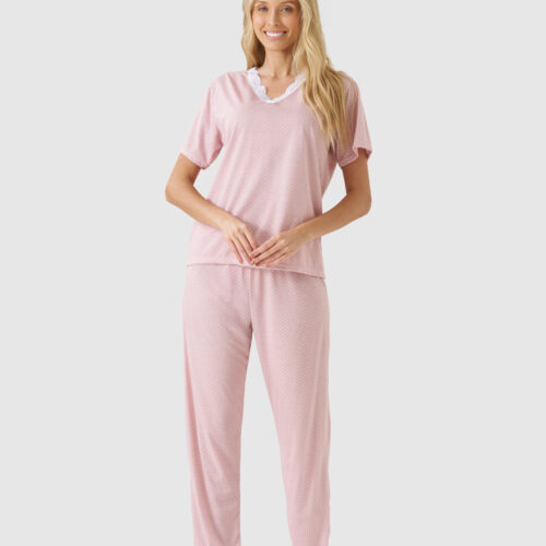 Pijama Calça Comprida Blusa Meia Manga