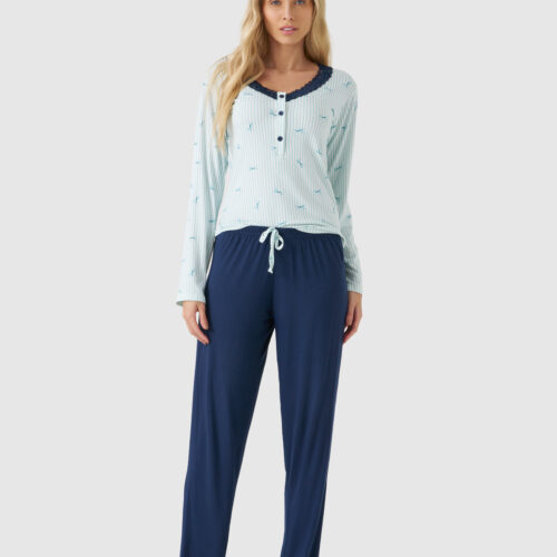 Pijama Viscolycra Com Botoes