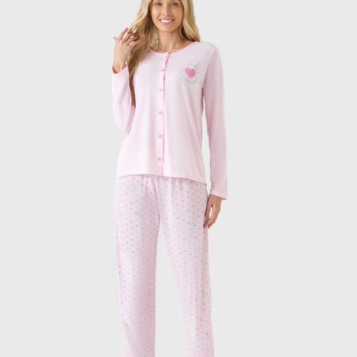 Pijama Aberto Decote Redondo