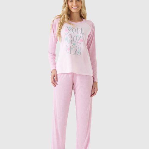 Pijama Com Manga Raglan