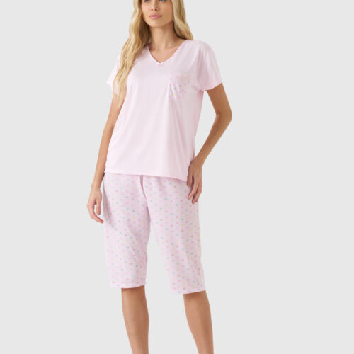 Pijama Com Bolso Capri