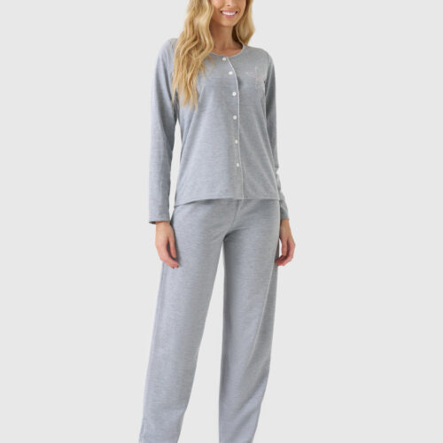 Pijama Abertura Frontal Moletinho Careca