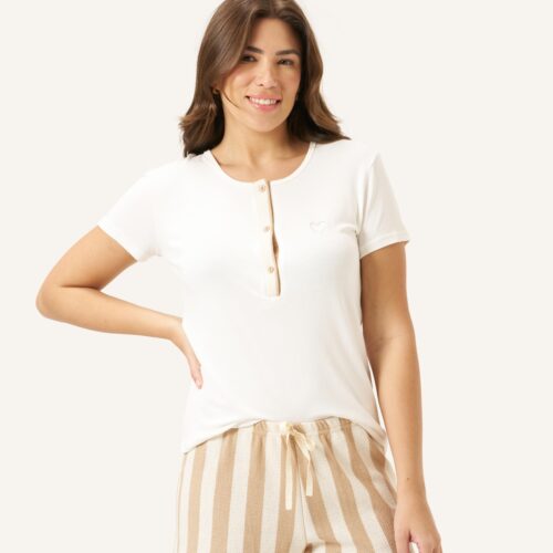 Pijama Semiaberto Vogue Talco