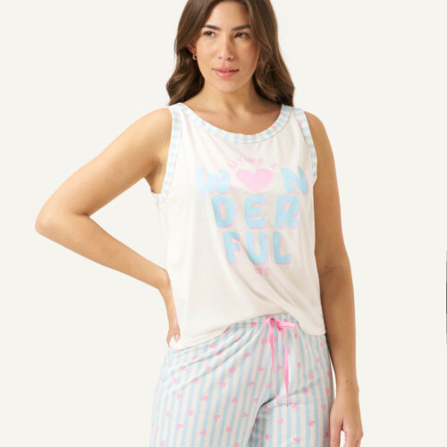 Pijama Regata Com Bermuda