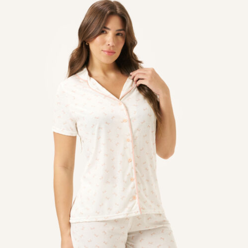 Pijama Aberto Com Bermuda